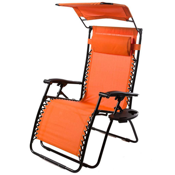 Plow & Hearth Deluxe Reclining Zero Gravity Chair with Cushion